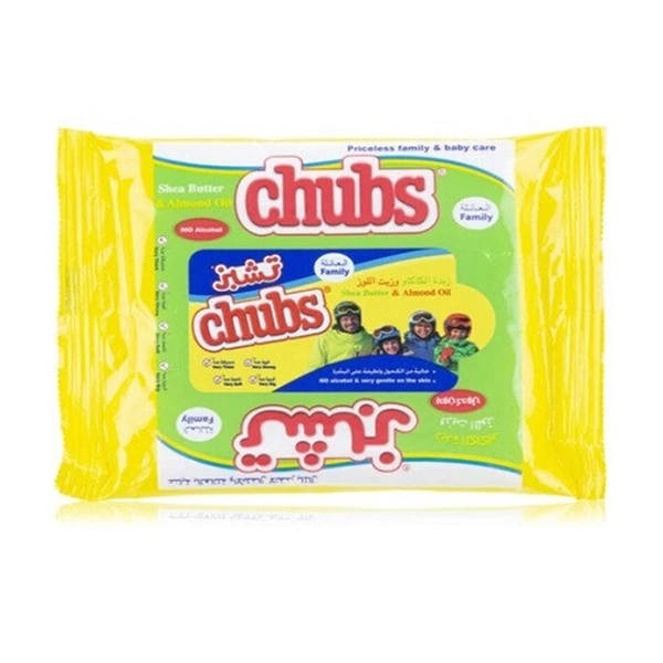 مناديل أطفال بخلاصة زبدة الشيا وزيت اللوز من تشبز - 5قطعة
