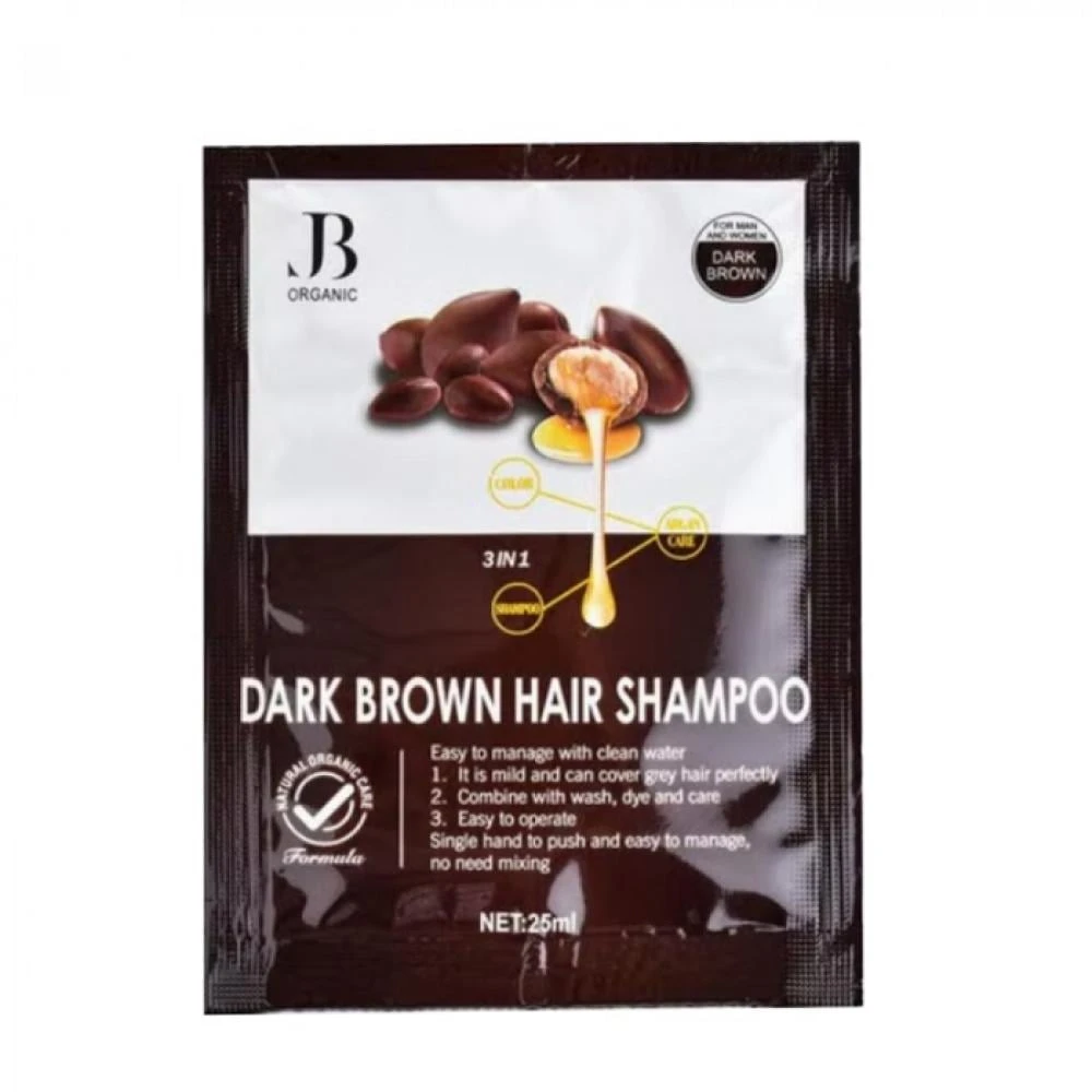 اي بي اورجانيك شامبو صبغ بني  غامق باكت 25 ملي