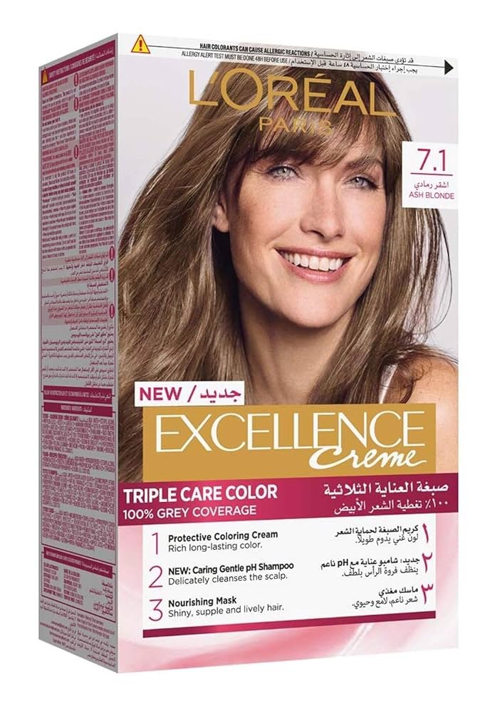 صبغة لوريال اكسلانس 7.1 (أشقر رمادي)